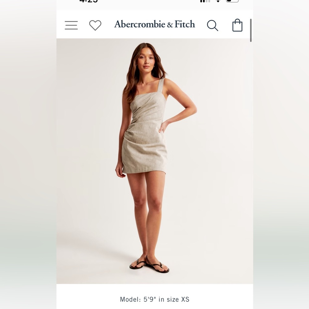 White linen dress